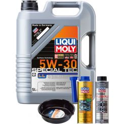 LIQUI MOLY Special Tec LL 5W-30 5L Gold Service Kit + 6L Drip Tray