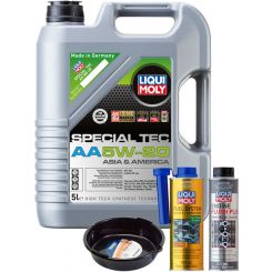 LIQUI MOLY Special Tec AA 5W-20 5L Gold Service Kit + 6L Drip Tray