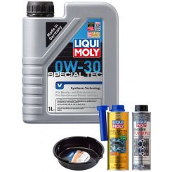 LIQUI MOLY Special Tec V 0W-30 1L Gold Service Kit + 6L Drip Tray
