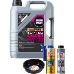LIQUI MOLY Top Tec 4400 5W-30 5L Gold Service Kit + 6L Drip Tray