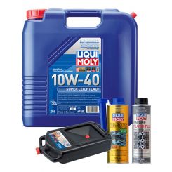 LIQUI MOLY Super Leichtlauf 10W-40 20L Gold Service Kit + 8L Drip Tray