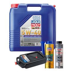 LIQUI MOLY Leichtlauf High Tech 5W-40 20L Gold Service Kit + 8L Drip Tray