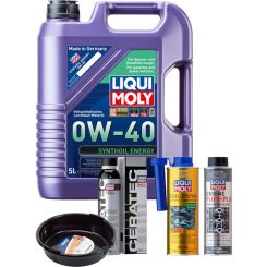 LIQUI MOLY Synthoil Energy 0W-40 5L Platinum Service Kit + 6L Drip Tray