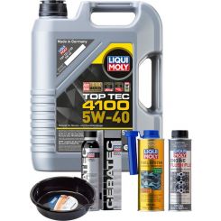 LIQUI MOLY Top Tec 4100 5W-40 5L Platinum Service Kit + 6L Drip Tray