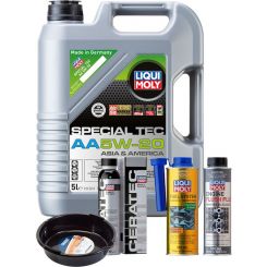LIQUI MOLY Special Tec AA 5W-20 5L Platinum Service Kit + 6L Drip Tray
