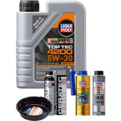 LIQUI MOLY Top Tec 4200 5W-30 1L Platinum Service Kit + 6L Drip Tray