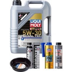 LIQUI MOLY Special Tec F 5W-30 5L Platinum Service Kit + 6L Drip Tray