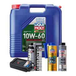 LIQUI MOLY Synthoil Race Tech GT1 10W-60 20L Platinum Service Kit + 8L Drip Tray