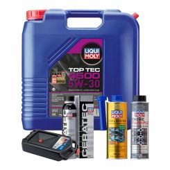 LIQUI MOLY Top Tec 4500 5W-30 20L Platinum Service Kit + 8L Drip Tray