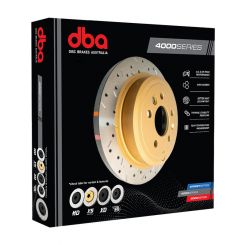 DBA 4000 Cross-Drilled Slotted Disc Brake Rotor (Single) 285.6mm