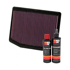 K&N Air Filter 33-2372 + Recharge Kit