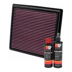 K&N Air Filter 33-2443 + Recharge Kit
