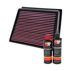 K&N Air Filter 33-2466 + Recharge Kit