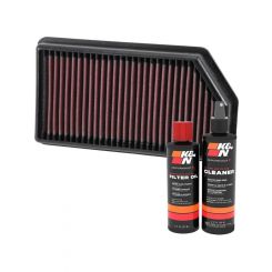 K&N Air Filter 33-3008 + Recharge Kit