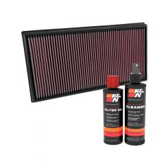 K&N Air Filter 33-3033 + Recharge Kit