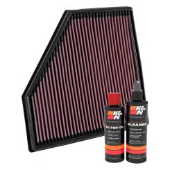 K&N Air Filter 33-3051 + Recharge Kit