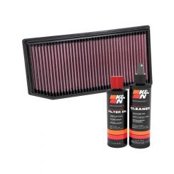 K&N Air Filter 33-3142 + Recharge Kit