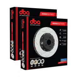 2 x DBA 5000 T3 Slotted Disc Brake Rotor Black 390mm DBA52068BLKRS DBA52068BLKLS