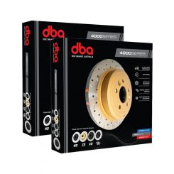 2 x DBA 4000 Cross-Drilled Slotted Disc Brake Rotor 286mm DBA4041XS