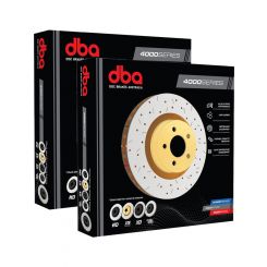 2 x DBA 4000 Cross-Drilled Slotted Disc Brake Rotor 365mm DBA42030XS