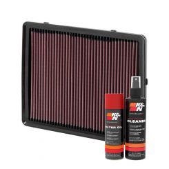 K&N Air Filter 33-2116 + Aerosol Recharge Kit