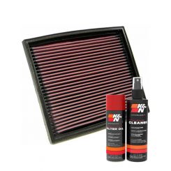 K&N Air Filter 33-2142 + Aerosol Recharge Kit