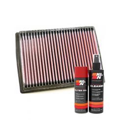 K&N Air Filter 33-2222 + Aerosol Recharge Kit
