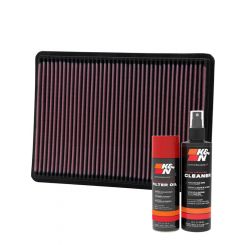 K&N Air Filter 33-2233 + Aerosol Recharge Kit