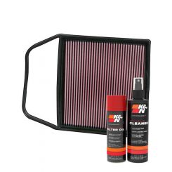 K&N Air Filter 33-2367 + Aerosol Recharge Kit