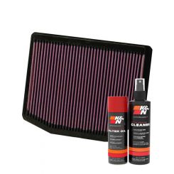 K&N Air Filter 33-2372 + Aerosol Recharge Kit