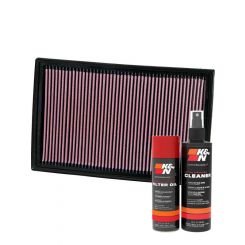 K&N Air Filter 33-2384 + Aerosol Recharge Kit
