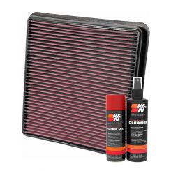 K&N Air Filter 33-2387 + Aerosol Recharge Kit