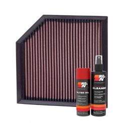 K&N Air Filter 33-2400 + Aerosol Recharge Kit