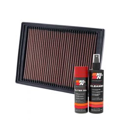 K&N Air Filter 33-2414 + Aerosol Recharge Kit