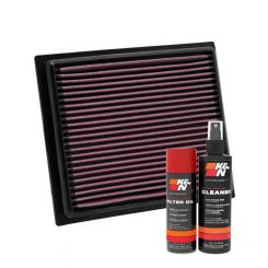 K&N Air Filter 33-2435 + Aerosol Recharge Kit