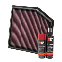 K&N Air Filter 33-2452 + Aerosol Recharge Kit