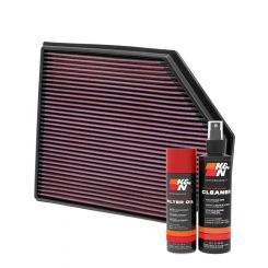 K&N Air Filter 33-2465 + Aerosol Recharge Kit