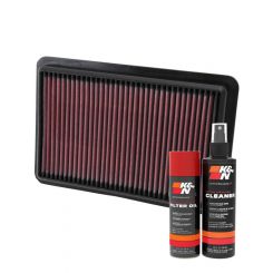K&N Air Filter 33-2480 + Aerosol Recharge Kit