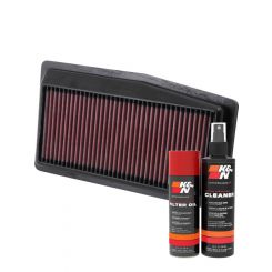 K&N Air Filter 33-2492 + Aerosol Recharge Kit