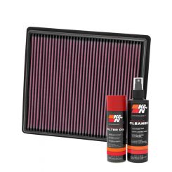 K&N Air Filter 33-2497 + Aerosol Recharge Kit