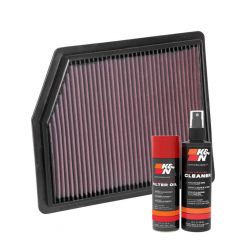 K&N Air Filter 33-2713 + Aerosol Recharge Kit