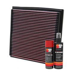 K&N Air Filter 33-2733 + Aerosol Recharge Kit