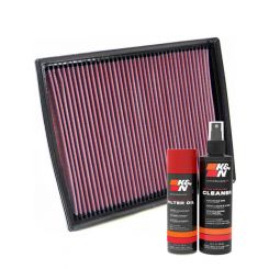 K&N Air Filter 33-2787 + Aerosol Recharge Kit