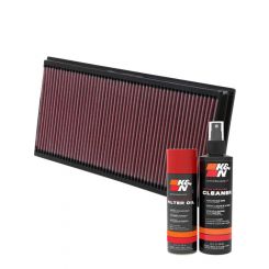 K&N Air Filter 33-2857 + Aerosol Recharge Kit