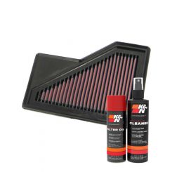 K&N Air Filter 33-2885 + Aerosol Recharge Kit