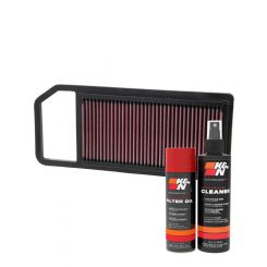 K&N Air Filter 33-2911 + Aerosol Recharge Kit