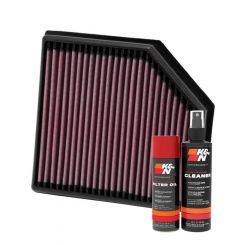 K&N Air Filter 33-2972 + Aerosol Recharge Kit