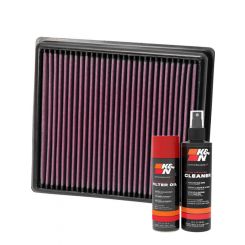 K&N Air Filter 33-2990 + Aerosol Recharge Kit