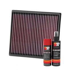 K&N Air Filter 33-2996 + Aerosol Recharge Kit