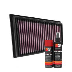 K&N Air Filter 33-3031 + Aerosol Recharge Kit